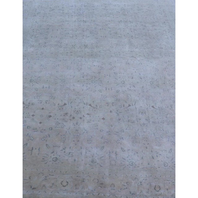 Traditional Early 20th Century All-Over Floral Design Antique Persian Khorassan Rug in Muted Shades of Cream Green and Buttery Yellow For Sale - Image 3 of 13