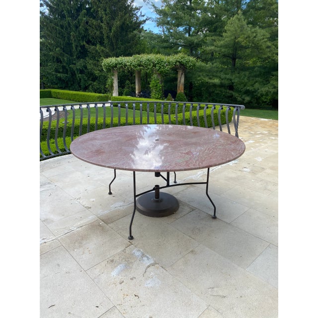 Outdoor Round Granite Table For Sale - Image 9 of 11