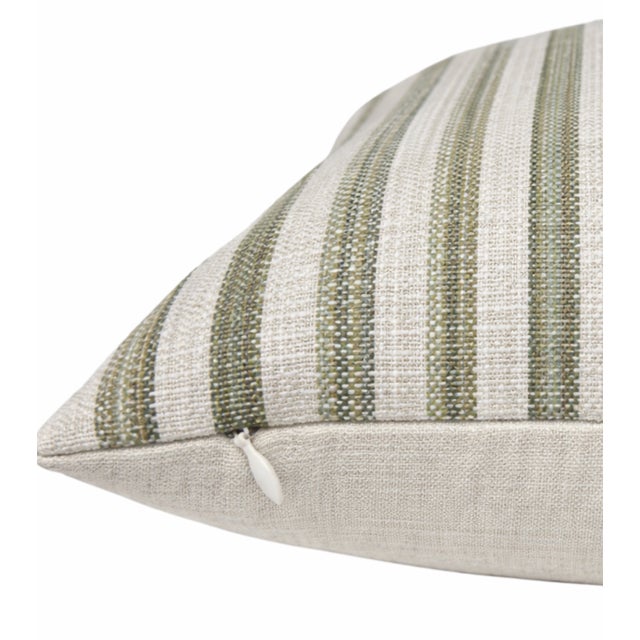 Modern Pharos Woven Pillow Cover in Green, 14x20 Pillow For Sale - Image 3 of 3