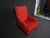 Beautiful and comfortable vintage armchair styled after the designs of Adrian Pearsall. Vivid red upholstery is paired...