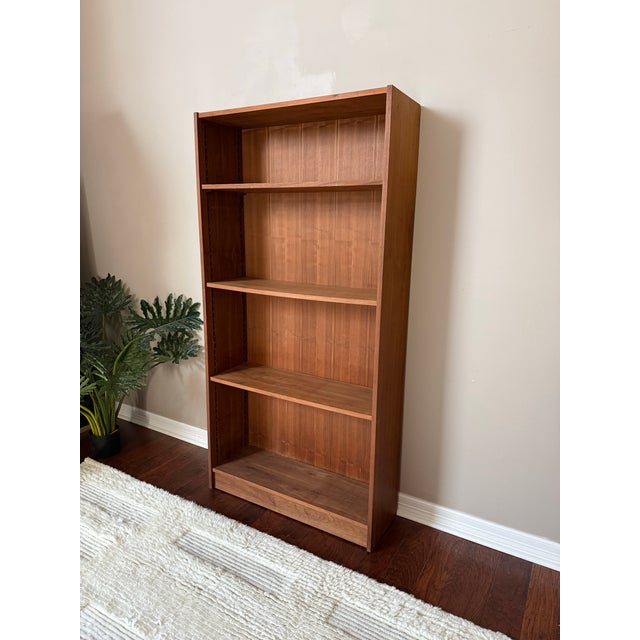 Mid-Century Modern Vintage 1950s Mid Century MCM Adjustable Walnut Bookcase For Sale - Image 3 of 6