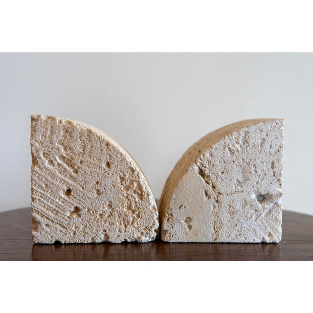 Late 20th Century Fossilized Coral Limestone Bookends (Set) For Sale - Image 5 of 10