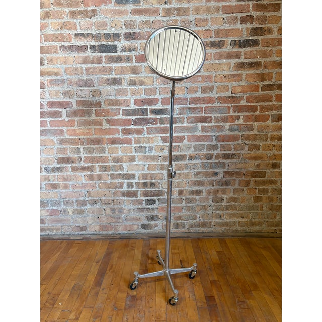 Mid 20th Century Industrial Adjustable Medical Mirror on Casters For Sale - Image 9 of 13