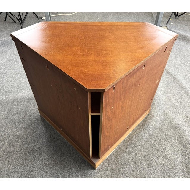 Late 20th Century Late 20th Century Cherry Corner Television Stand For Sale - Image 5 of 9