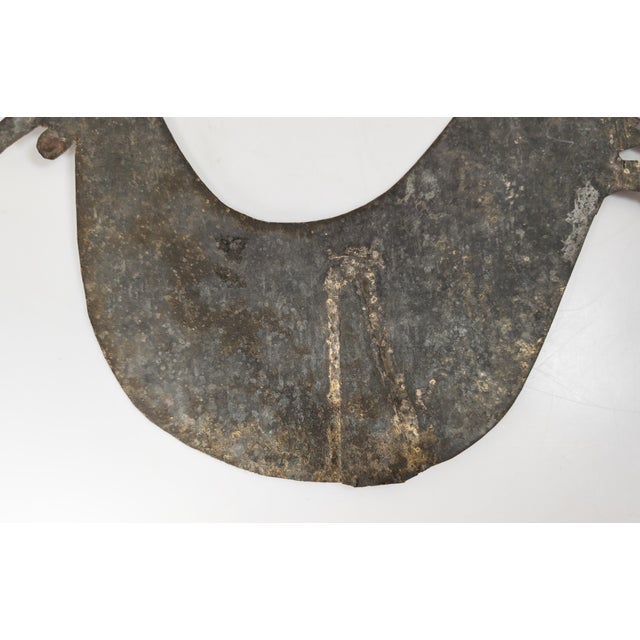 20th Century Rustic Folk Art Rooster Weathervane Style Lawn Ornament For Sale - Image 4 of 13