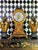 Wood Castilian Imports Oversized Italian Florentine Style Hand-Painted Mantel Clock For Sale - Image 7 of 18