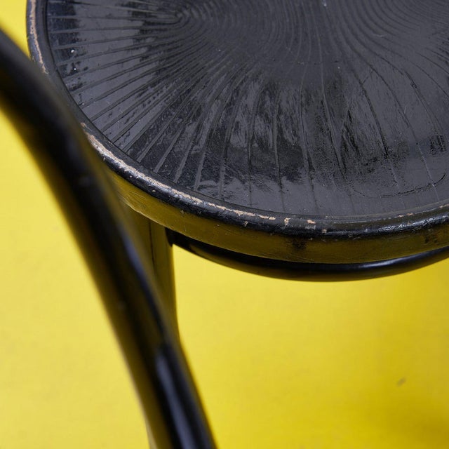 Black Vintage Chairs from ZPM Radomsko, 1960s, Set of 4 For Sale - Image 8 of 9