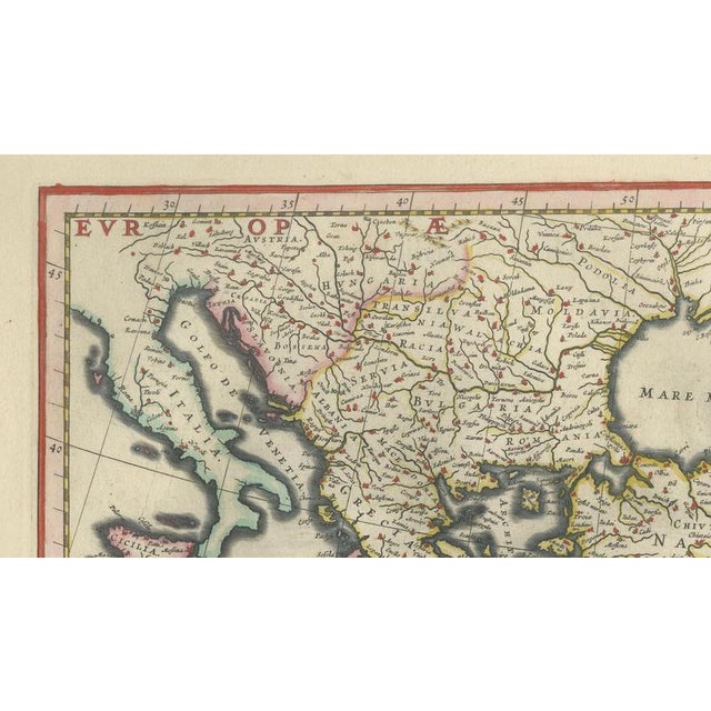 Ottoman Empire Map from Blaeu, 1642 For Sale - Image 12 of 14