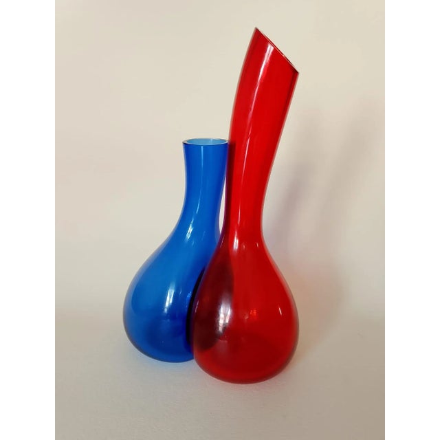 Rare sculptural vase in very few examples for exhibition produced by the historic and innovative Fornace Mian Murano...