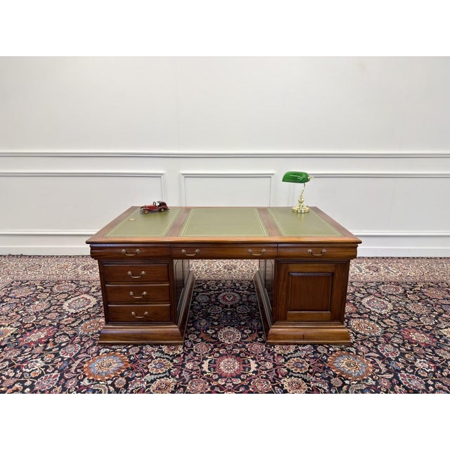 About this Large English Desk Partnerdesk Classic and Elegant | Antique desks in English, Classic and Chesterfield style....