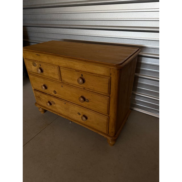 Victorian Antique Pine Two Over Two Drawers - Chest of Drawers From England For Sale - Image 3 of 18