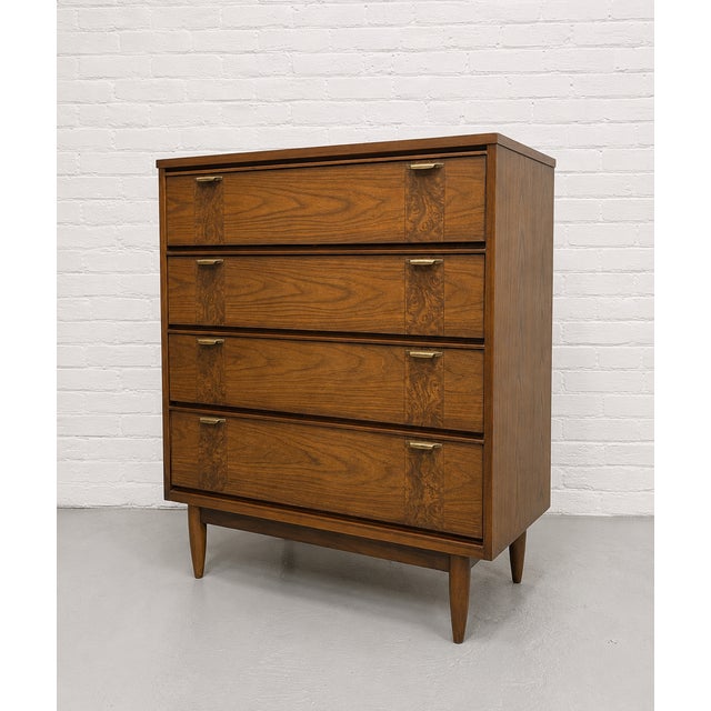 Mid Century Modern Walnut Dresser / Highboy, C. 1960's For Sale In New York - Image 6 of 10