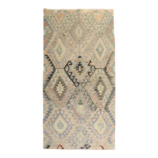 Rustic Vintage Turkish Kilim - 5'6" x 10'4" For Sale