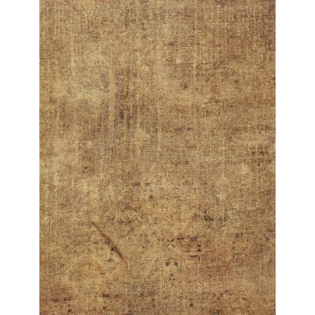 Early 20th Century Brown Antique Worn Mahal Rug rug no.10790 For Sale - Image 5 of 6