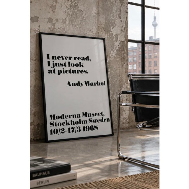 Pop Art Andy Warhol (1928-1987), I Never Read, I Just Look at Pictures, Designed by John Melin.... For Sale - Image 3 of 9