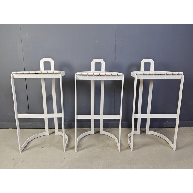Vintage Bar Stools from Allmilmö, 1980s, Set of 3 For Sale - Image 12 of 14