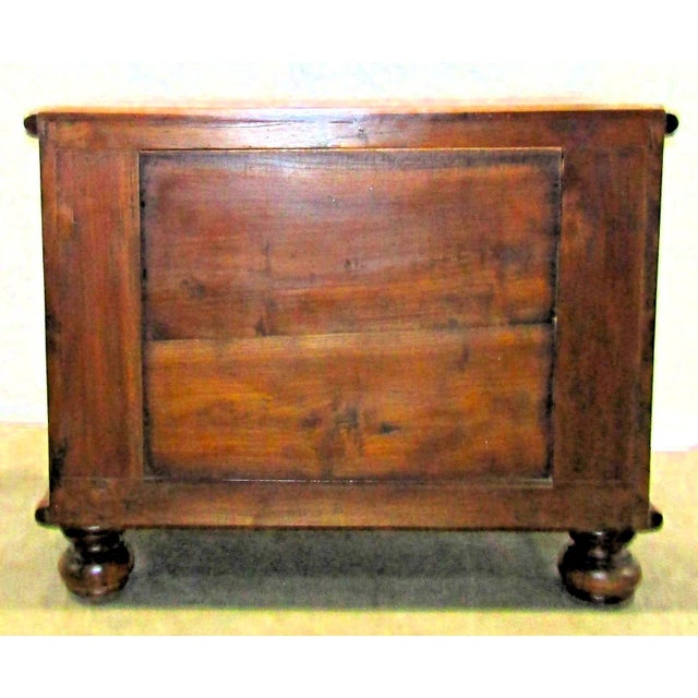 Brown Matched Pair of Antique Dutch Colonial 19th Century Teak Nightstand/End Tables For Sale - Image 8 of 16