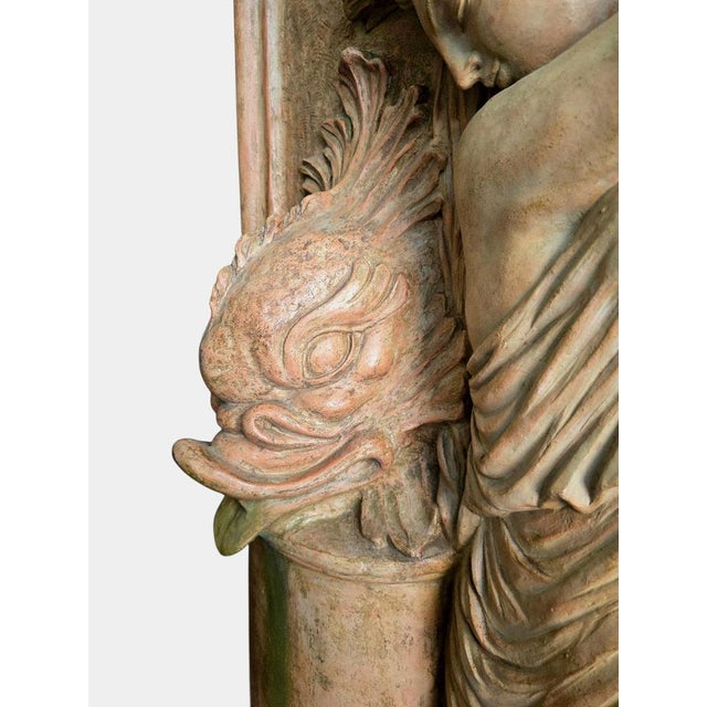 Vintage Art Deco Terracotta Garden Fountain by Ezio Ceccar, 1920 For Sale - Image 13 of 16