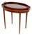 Traditional Sheraton Style Parquetry Mahogany Oval Tray Table For Sale - Image 3 of 7
