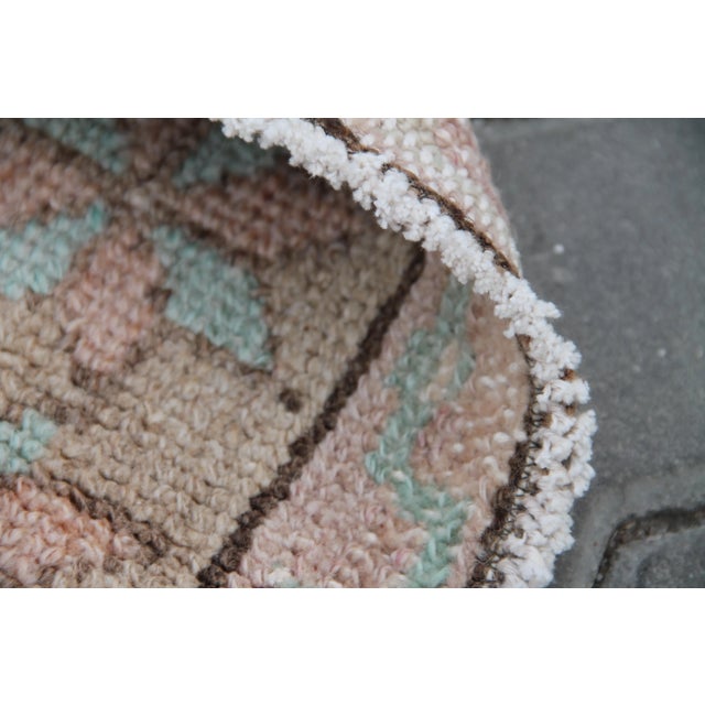 Textile Hand Knotted Vintage Turkish Area Rug, 163" X 90.5" For Sale - Image 7 of 8