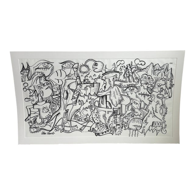 Alex Alpert “Waves” Abstract Expressionism - Original 1/1 - 42” X 84” For Sale