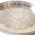 Silver-plated metal serving tray 20th century Openwork gallery and base engraved with scrolling foliage and interlacing...
