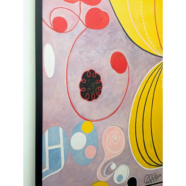 Hilma Af Klint Swedish Abstract Lithograph Print Extra Large Framed Denmark Exhibition Poster " Grupp IV De Tio Storst, Nr 7, Mannaaldern " 1907 For Sale In Kansas City - Image 6 of 13