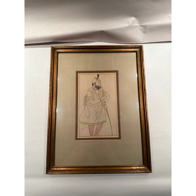 Late 18th to Early 19th Century Mughal Portrait Painting, Framed For Sale In Los Angeles - Image 6 of 6