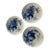 Blue and White Early 19th Century Gotham Set of 3 Plates For Sale
