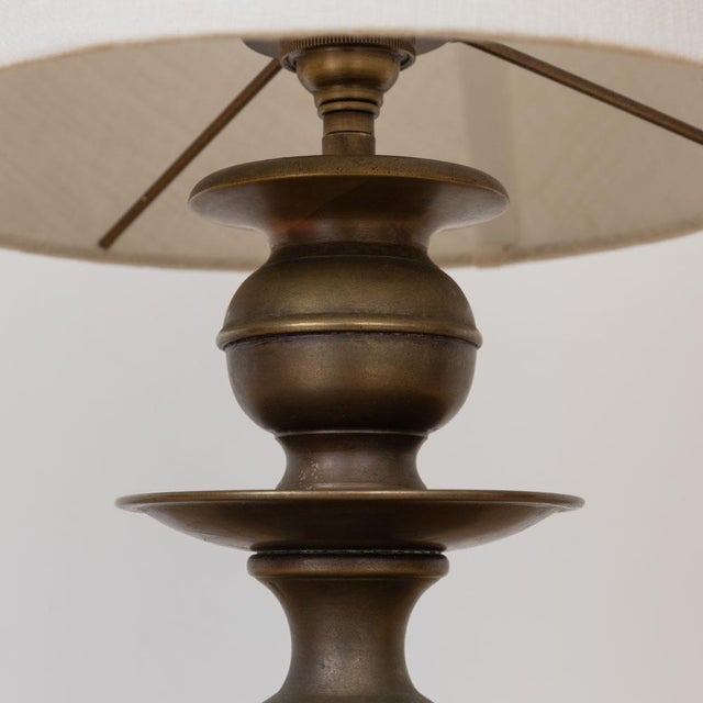 Pair of French Antique Metal Table Lamps For Sale - Image 10 of 13