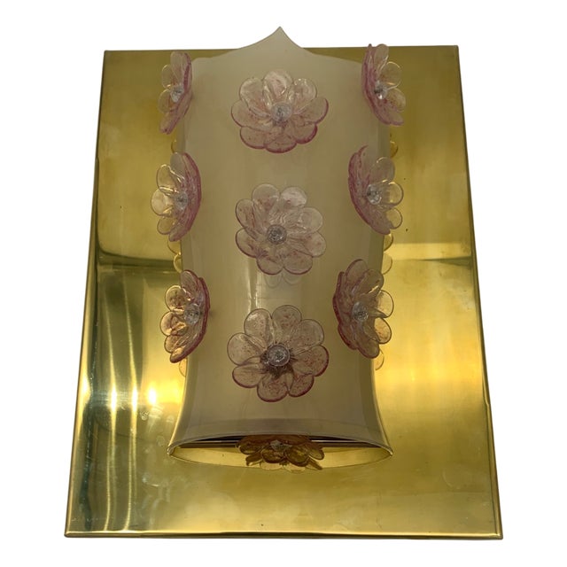 Panel Sconce from Seguso, 1960s For Sale