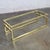 Brass Late 20th Century Modern Coffee Table Brass Toned Anodized Aluminum Frame With a Glass Inset Top For Sale - Image 8 of 18