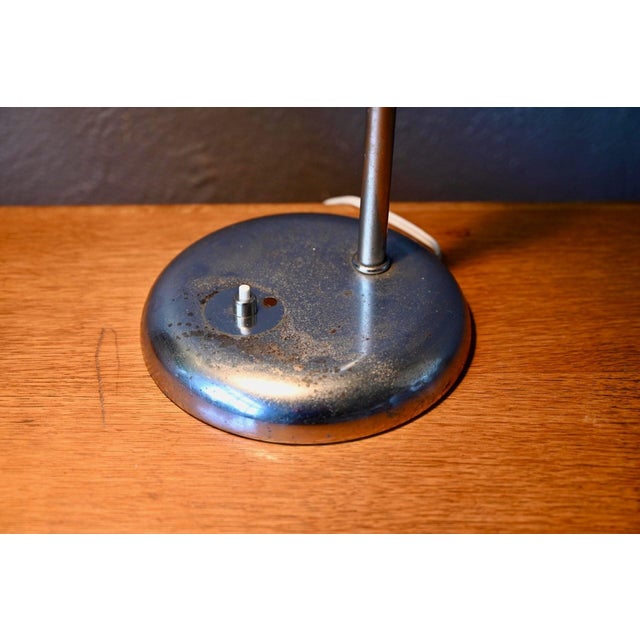 Industrial GS1 Gooseneck Desk Lamp in Chrome-Plated Aluminum from Jumo, 1960s For Sale - Image 9 of 12