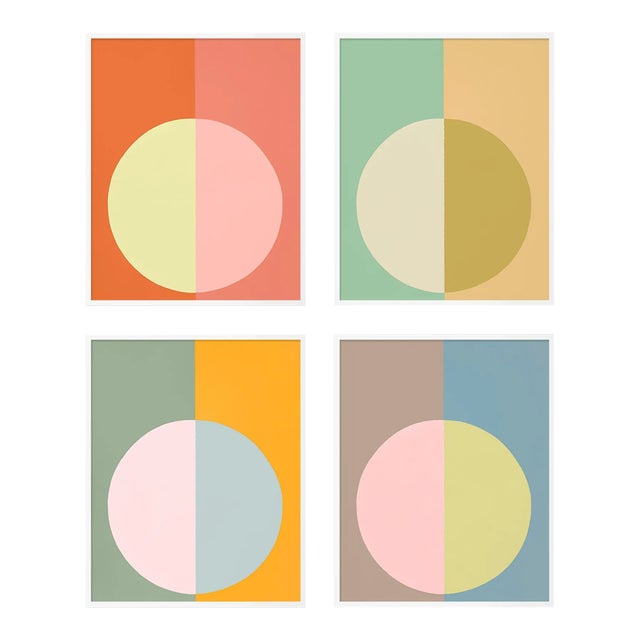 Midcentury Forevers by Stephanie Henderson in White Frame, Medium Art Prints, Set of 4 For Sale