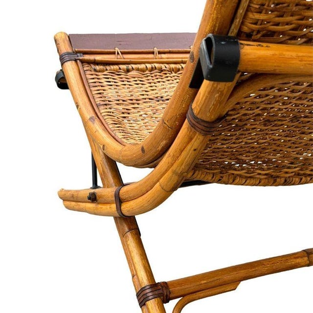 Early 20th Century English Folding Veranda Bamboo Garden Chair For Sale In Los Angeles - Image 6 of 6