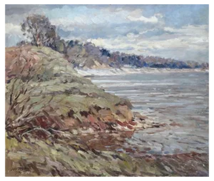 Edgars Vinters, The River, 1976, Oil on Board