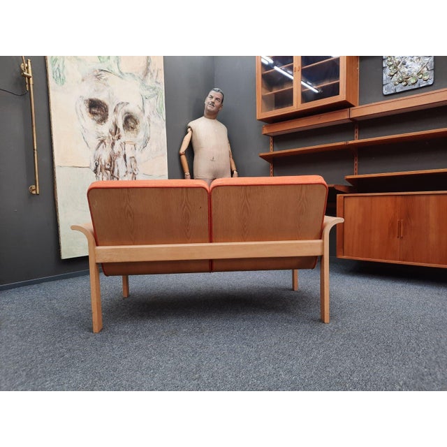 Orange Vintage Sofa by Rud Thygesen & Johnny Sørensen for Magnus Olesen, 1970s For Sale - Image 8 of 12