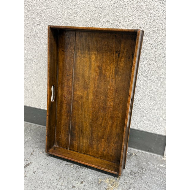 Wood Folding Wood Butler’s Tray Table, Vintage For Sale - Image 7 of 12