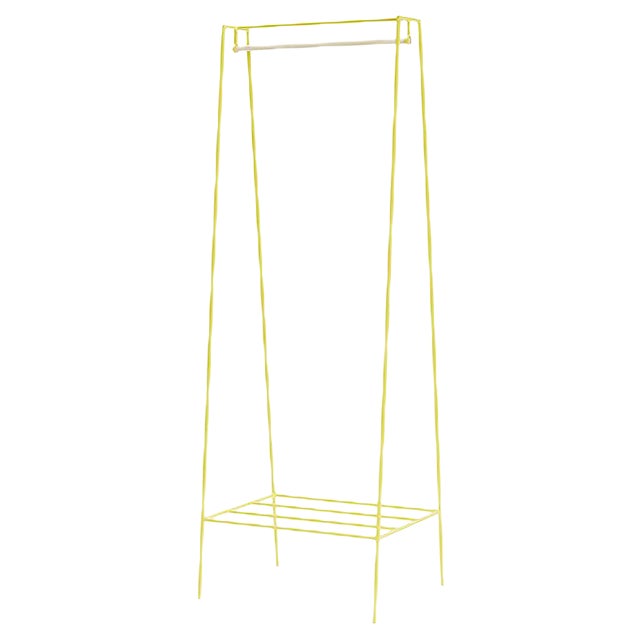 A Clothes Rail in Yellow with a Pine Pole by &New For Sale
