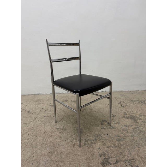 Otto Gerdau Chrome and Black Naugahyde Dining Chairs Circa 1960s - Set of Four For Sale - Image 10 of 18