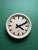 Cream Vintage East German Industrial Factory Clock from RFT, 1950s For Sale - Image 8 of 8