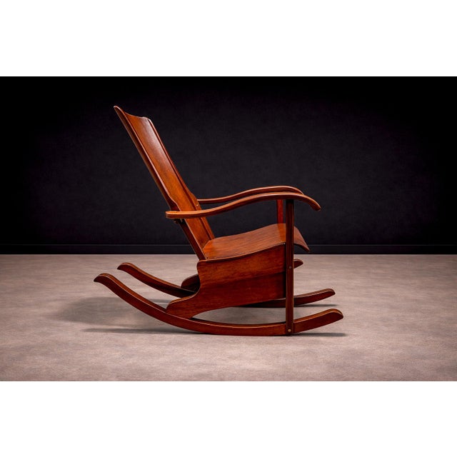 Wood Brazilian Mid-Century Rocking Chair in Bentwood, Moveis Cimo, 1950s - Lot 137 For Sale - Image 7 of 11