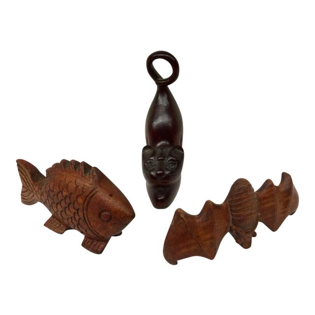 Miniature Wood Animals - Set of 3 For Sale