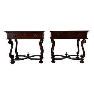 Vintage Hickory Chair Cherry Wood One-Drawer Nightstands – A Pair For Sale
