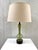 Dino Martens for Aureliano Toso vivid chartreuse and opaque white filigrana swirl Murano Glass Table Lamp, 1950s....