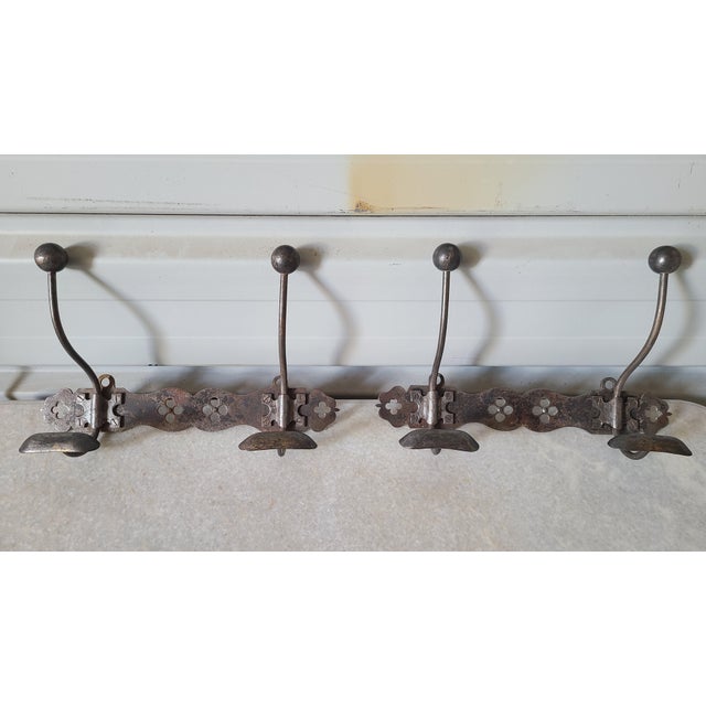 Arts and Crafts Steel Coat Rack, 1890s, Set of 2 For Sale - Image 6 of 6