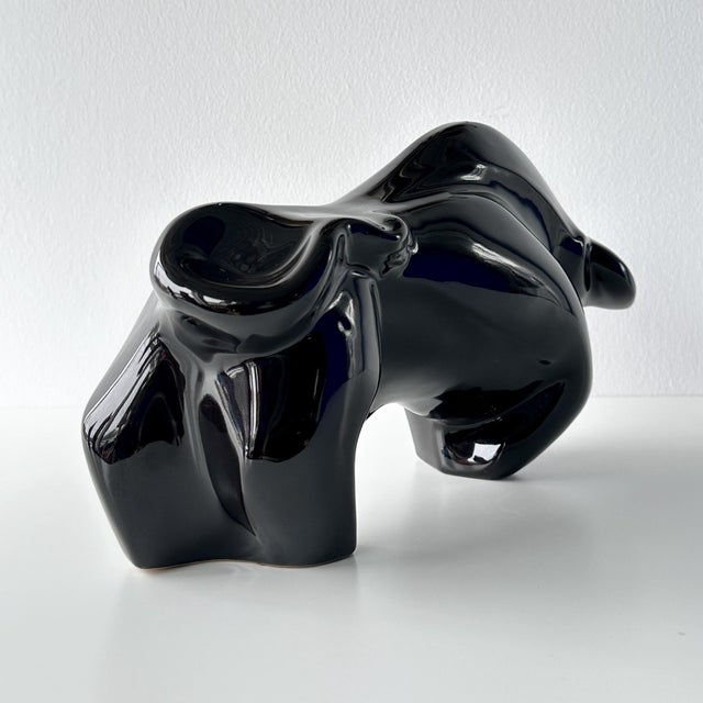 Late 20th Century Late 20th Century Cubist Ceramic Bull Sculpture For Sale - Image 5 of 12