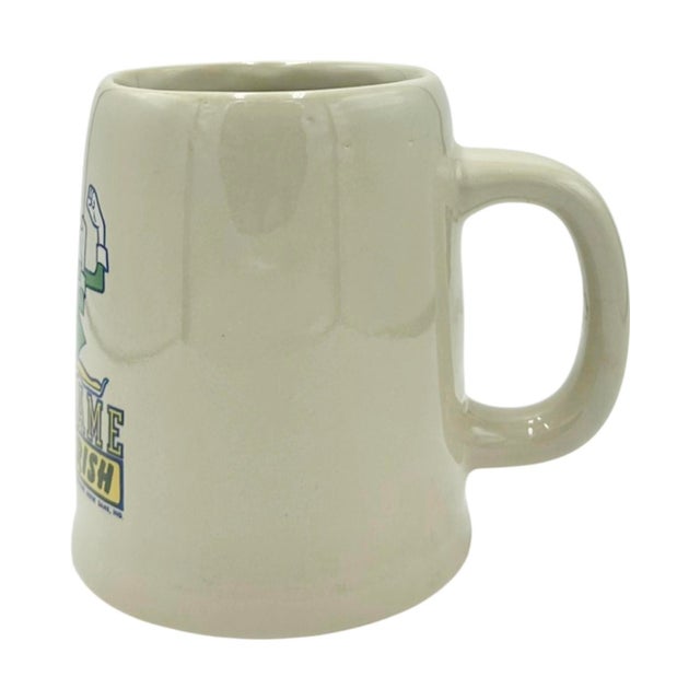 Vintage University of Notre Dame Fightin' Irish Ceramic Mug Stein For Sale - Image 4 of 9
