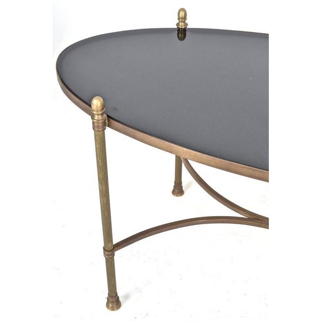 Neoclassical Style Brass and Black Granite Cocktail Table Chairish