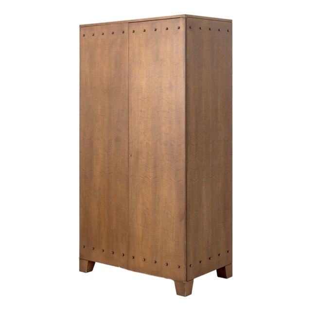 German Modern Studded Maple Entertainment Unit For Sale